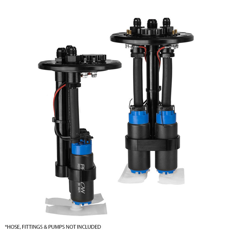 Proflow Dual Fuel Pump Hanger Module, Mounts 39mm Fuel Pumps, 120.5mm PCD, Billet Aluminium, Black Anodised
Part Number:PFEFCA003