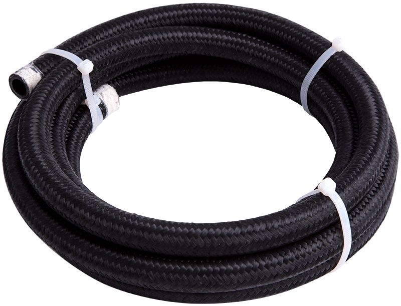 450 SERIES BLACK NYLON OVER STAINLESS STEEL BRAIDED HOSE PER METRE