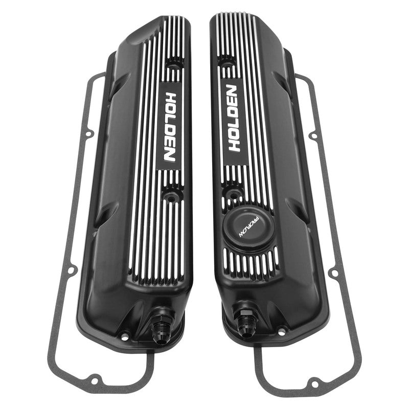Proflow Aluminium Valve Covers, For Holden Commodore V8, VN-VT, OE Style, Cast Aluminium, Black, Set
Part Number:PFEVC-950-BK